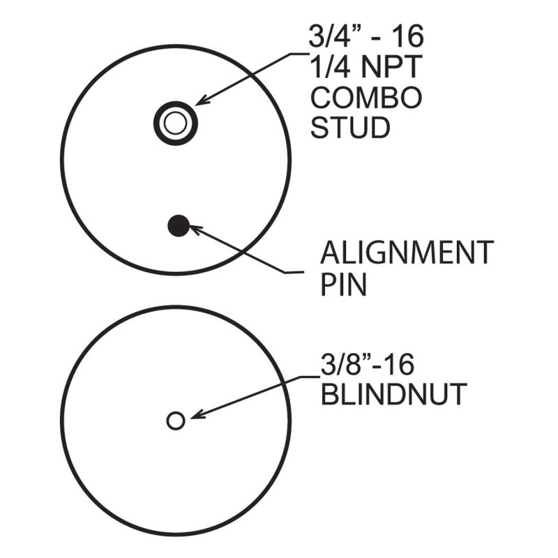 FIR Replacement Air Springs - Firestone Ride-Rite Replacement Bellow 224CZ (For Kit PN 2596 / 2299 / 2597 / 2550) (W217606401)