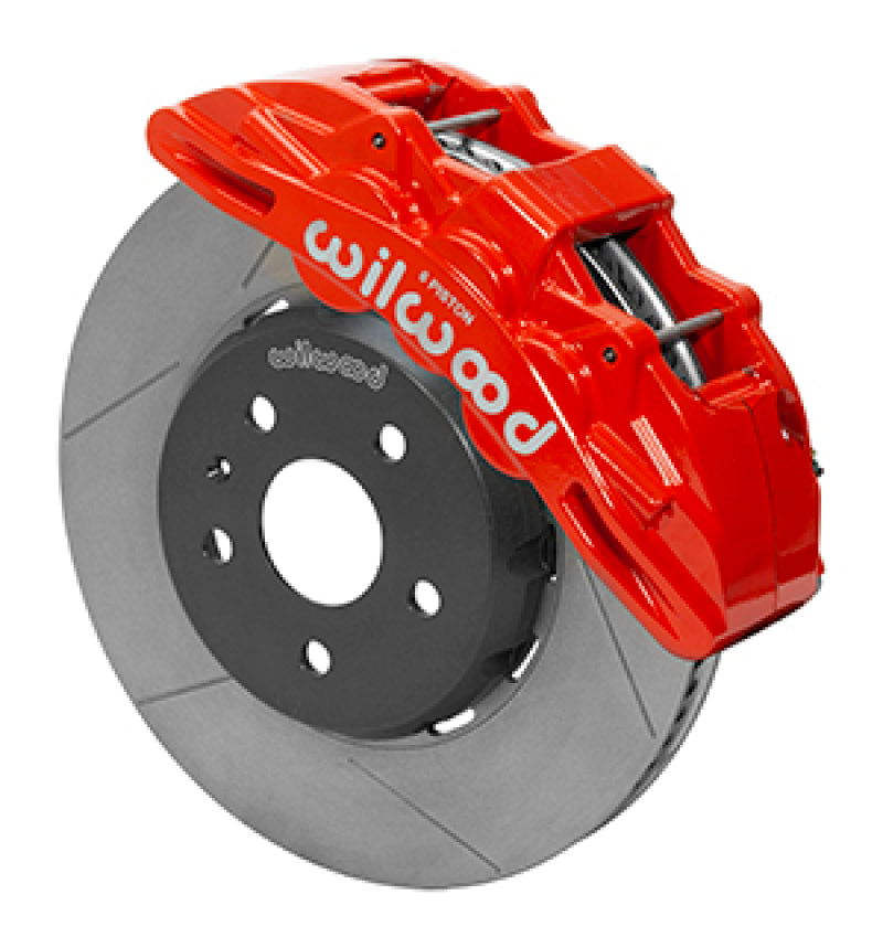 WIL SX6R Brake Kit - Wilwood SX6R Front Brake Kit 14in SRP Slotted Red 16-19 Chevy Camaro SS