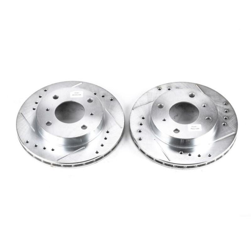 PSB Evolution Drill/Slot Rotor - Power Stop 89-96 Nissan 240SX Front Evolution Drilled & Slotted Rotors - Pair