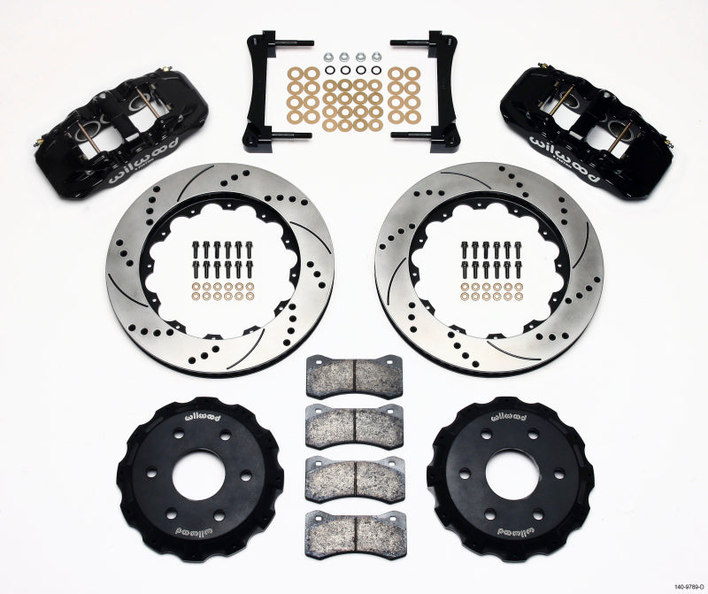 WIL Aero Brake Kit - Wilwood AERO6 Front Truck Kit 14.25in Drilled 1999-2014 GM Truck/SUV 1500