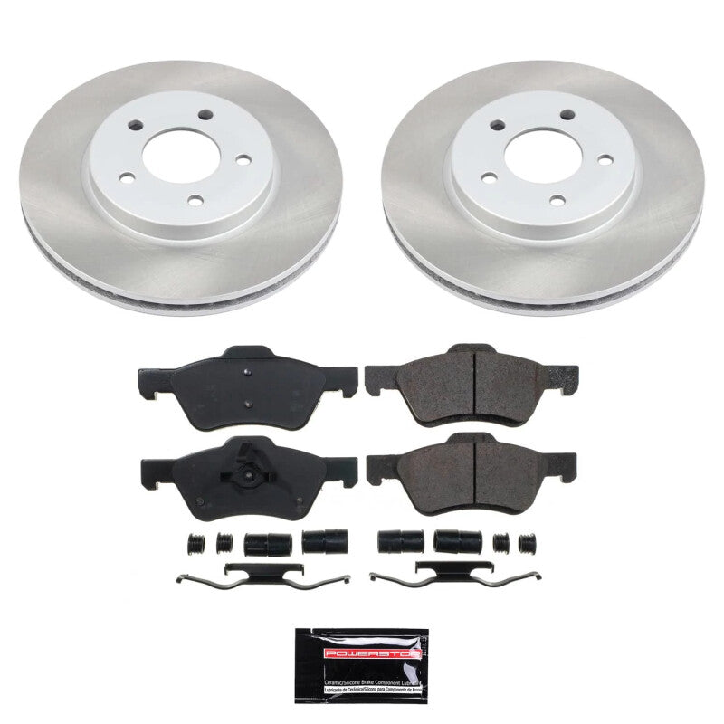 PSB Semi-Coated Rotor Kits - Power Stop 10-11 Mercury Mariner Front Semi-Coated Rotor Kit