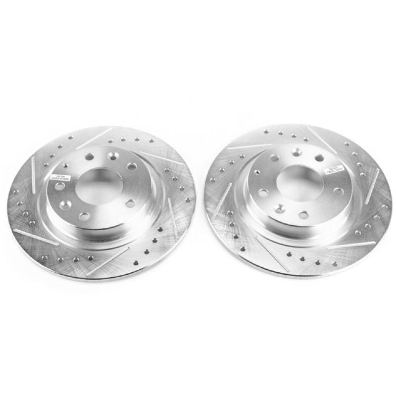 PSB Evolution Drill/Slot Rotor - Power Stop 16-18 Mazda CX-3 Rear Evolution Drilled & Slotted Rotors - Pair