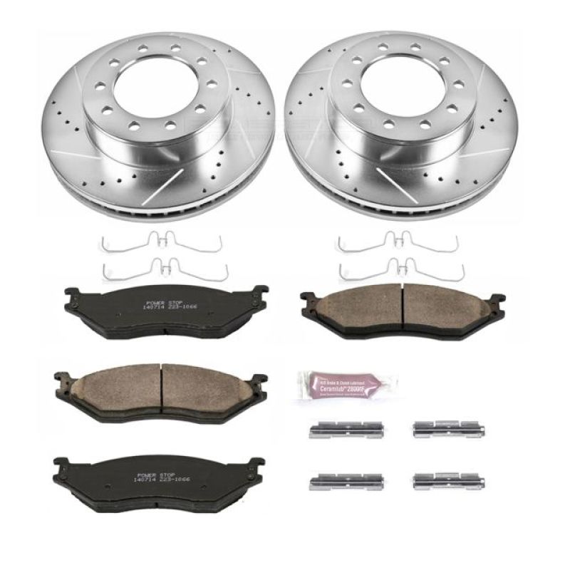 PSB Evolution Drill/Slot Rotor - Power Stop 05-16 Ford F-550 Super Duty Front Z23 Evolution Brake Kit