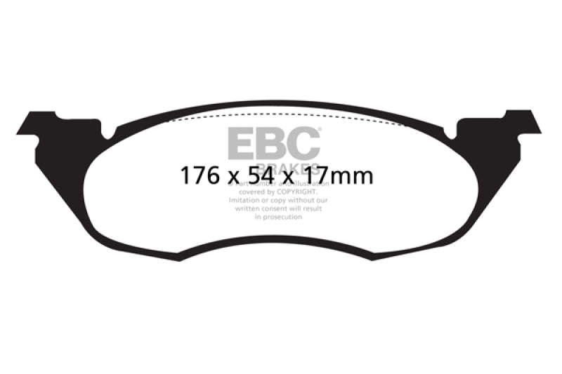 EBC Greenstuff Brake Pad Sets - EBC 91-96 Dodge Dakota 2WD 2.5 Greenstuff Front Brake Pads