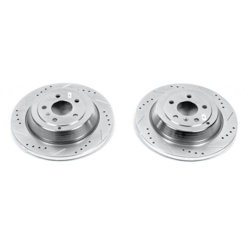 PSB Evolution Drill/Slot Rotor - Power Stop 07-09 Mercedes-Benz ML320 Rear Evolution Drilled & Slotted Rotors - Pair