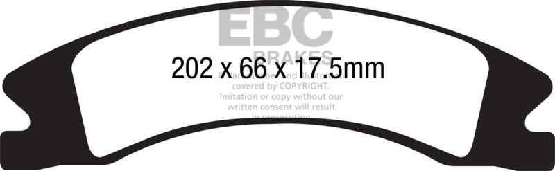 EBC Greenstuff Brake Pad Sets - EBC 15+ Cadillac Escalade Ext/Esv 6.2 2WD Greenstuff Front Brake Pads