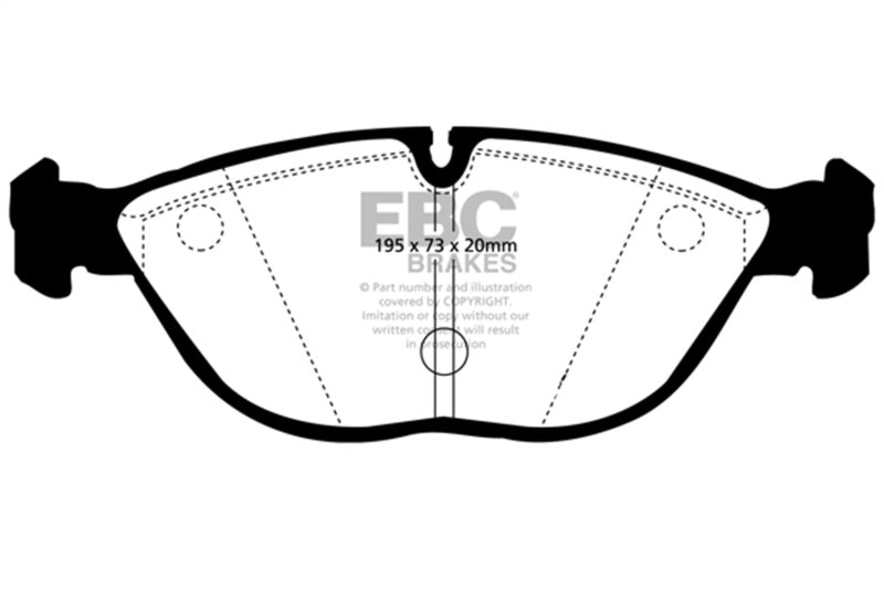 EBC Yellowstuff Brake Pad Sets - EBC 04-06 Audi TT Quattro 3.2 Yellowstuff Front Brake Pads