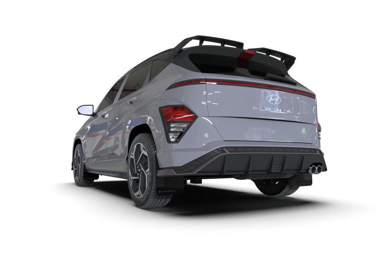 RAL UR Blk Flap/Grey Logo - Rally Armor 24-25 Hyundai Kona N Line Black UR Mud Flap w/ Grey Logo