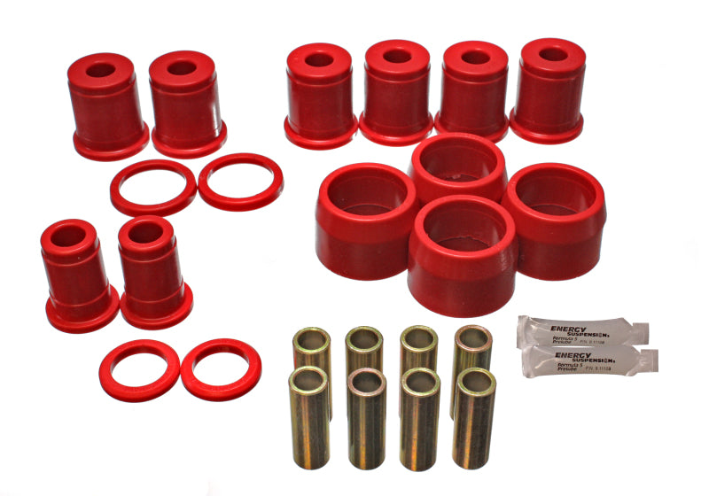 ES Cntrl Arm Bushings - Red - Energy Suspension Rear Control Arm W/Thrust Washer - Red