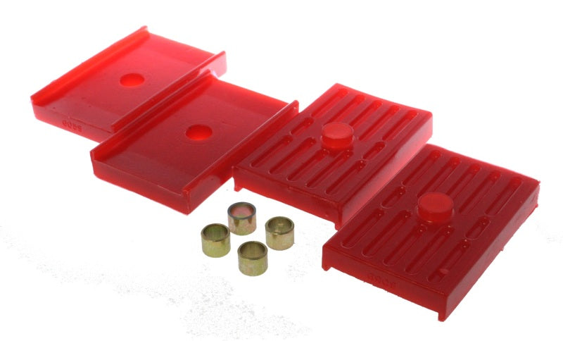 ES Spring Isolators - Red - Energy Suspension Leaf Spring Isolators - Red