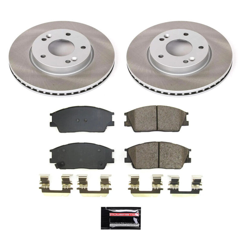 PSB Semi-Coated Rotor Kits - Power Stop 20-23 Kia Soul Front Semi-Coated Rotor Kit