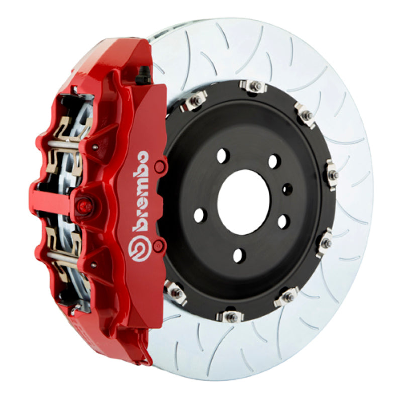 BRB Big Brake Kits - Brembo 12-18 A6 2.0T Front GT BBK 6 Piston Cast 380x34 2pc Rotor Slotted Type3-Red