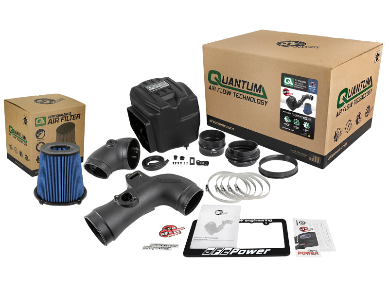 AFE Quantum Intakes - aFe Quantum Pro 5R Cold Air Intake System 11-16 GM/Chevy Duramax V8-6.6L LML - Oiled