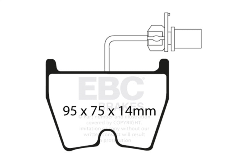 EBC Redstuff Brake Pad Sets - EBC 06-09 Audi RS4 4.2 (Cast Iron Rotors) Redstuff Front Brake Pads