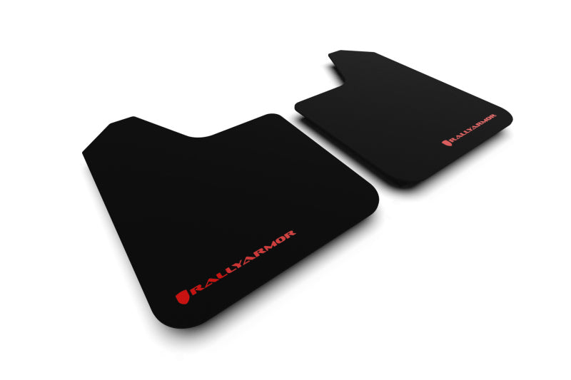 RAL Basic Blk Flap/Blk Logo - Rally Armor Universal Basic Mud Flap w/ Black Logo - Pair