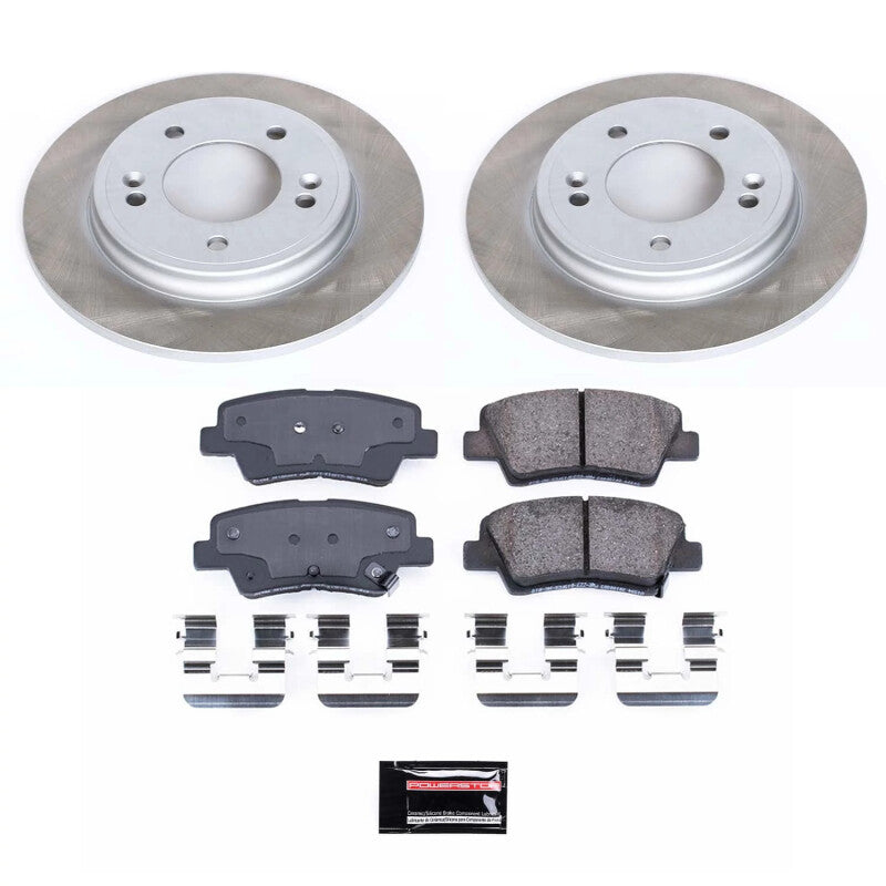 PSB Semi-Coated Rotor Kits - Power Stop 20-22 Kia Forte Rear Semi-Coated Rotor Kit