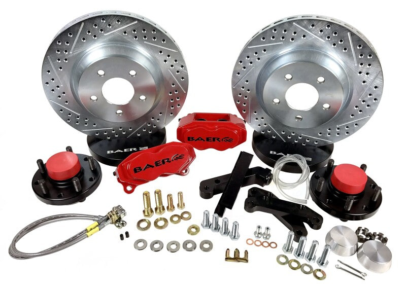 BAE SS4 Brake Kits - Baer Brakes 68-69 Ford Fairlane STD Studs 13in SS4 Front SDZ Brake Kit - Red