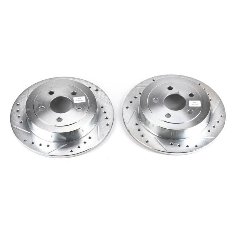 PSB Evolution Drill/Slot Rotor - Power Stop 95-00 Chrysler Cirrus Rear Evolution Drilled & Slotted Rotors - Pair