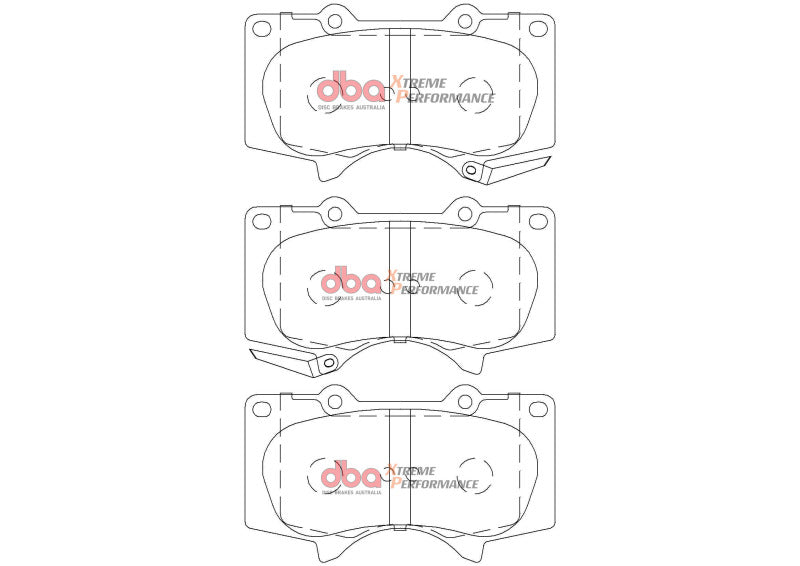 DBA XP Performance Brake Pads - DBA 2015+ Toyota Fortuner XP Performance Brake Pads