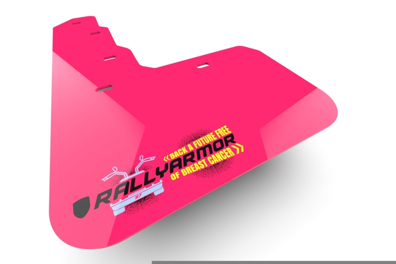 RAL BCE Pink Flap / Blk Logo - Rally Armor 19-21 Subaru Forester Pink Mud Flap BCE Logo