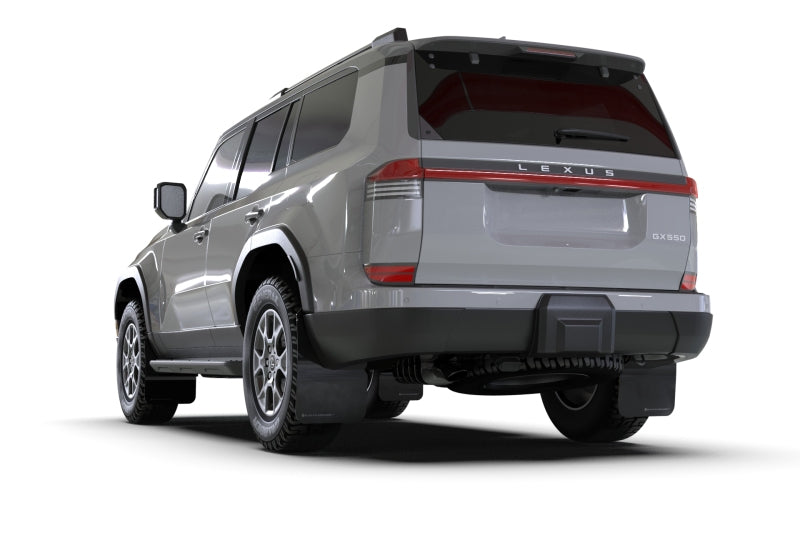 RAL UR Blk Flap/Silver Logo - Rally Armor 24-26 Lexus GX 550 Luxury Premium Black Mud Flap - Silver Logo