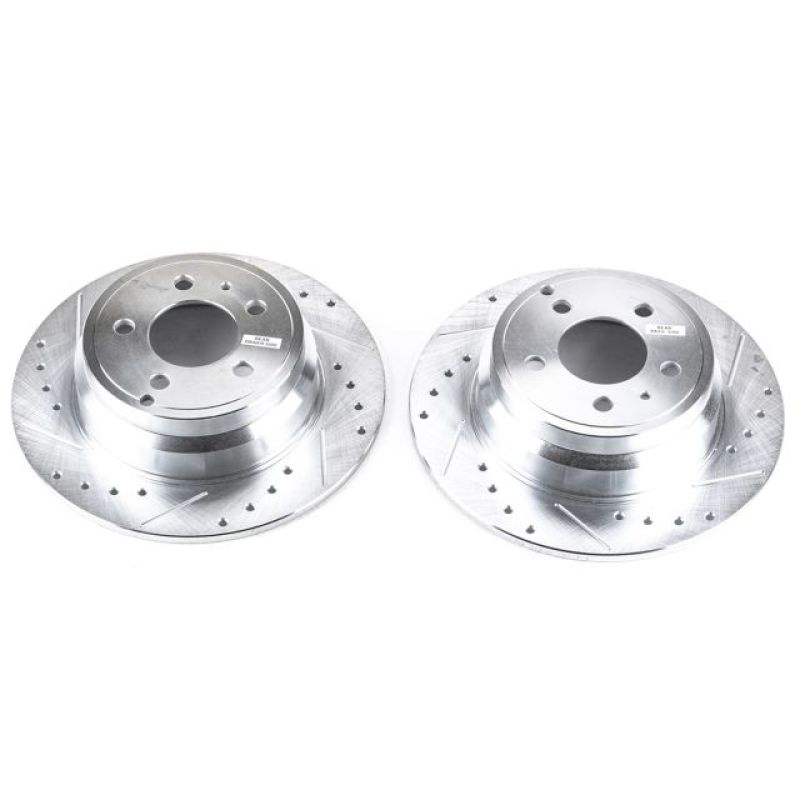 PSB Evolution Drill/Slot Rotor - Power Stop 94-97 Volvo 850 Rear Evolution Drilled & Slotted Rotors - Pair