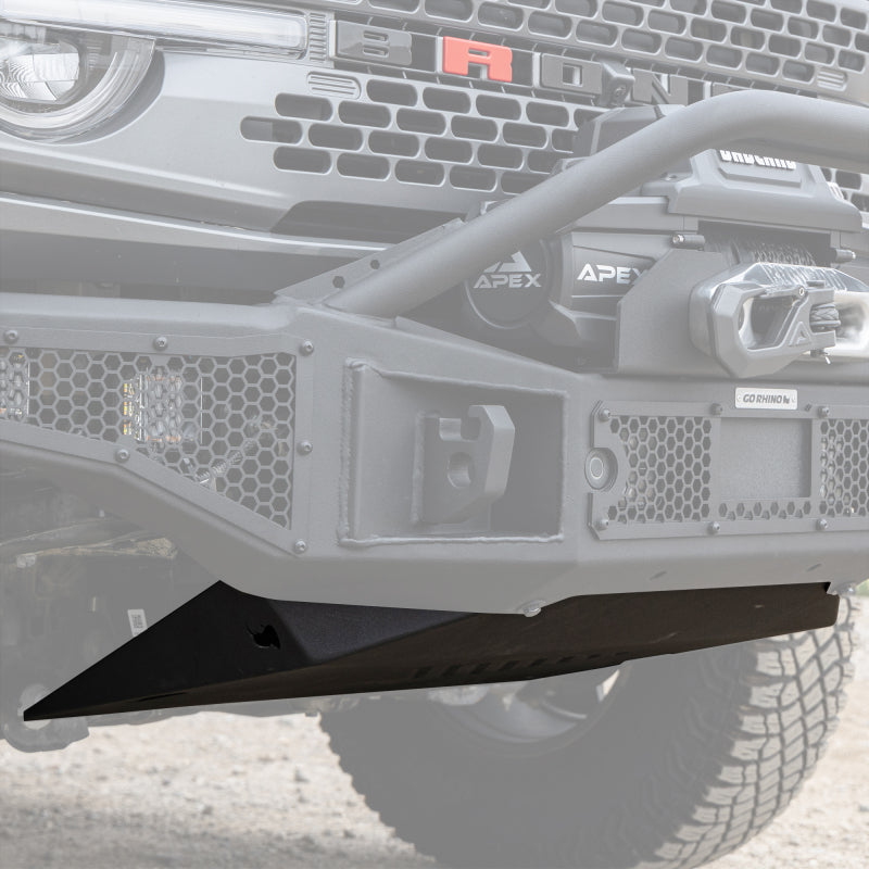 GOR Rockline Bumper - Go Rhino 21-24 Ford Bronco (Excl. Sport) Rockline Front Bumper Lower Skid Plate