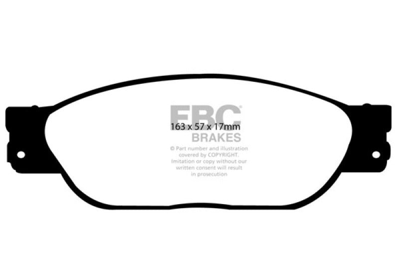EBC Redstuff Brake Pad Sets - EBC 01-05 Ford Thunderbird 3.9 Redstuff Front Brake Pads