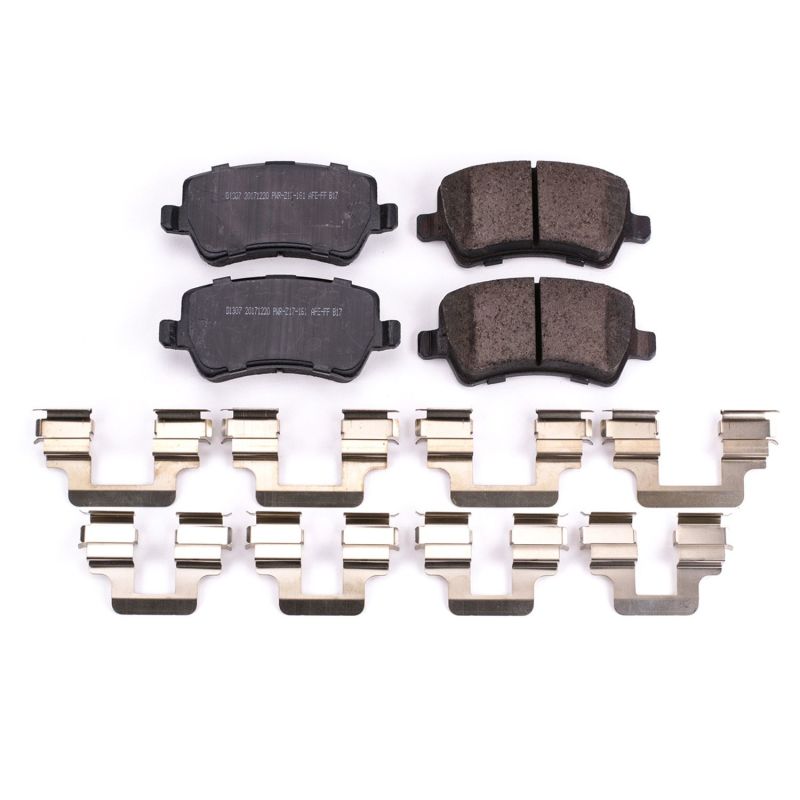PSB Z17 Evolution Brake Pads - Power Stop 13-15 Land Rover LR2 Rear Z17 Evolution Ceramic Brake Pads w/Hardware