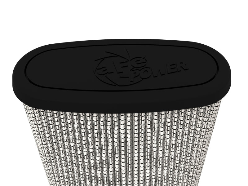 AFE Universal Pro Dry S Filter - aFe Magnum FLOW Pro DRY S Universal Air Filter 3.5in Flange 5.75x5in Base 6x2.75in Top 6.5in Height
