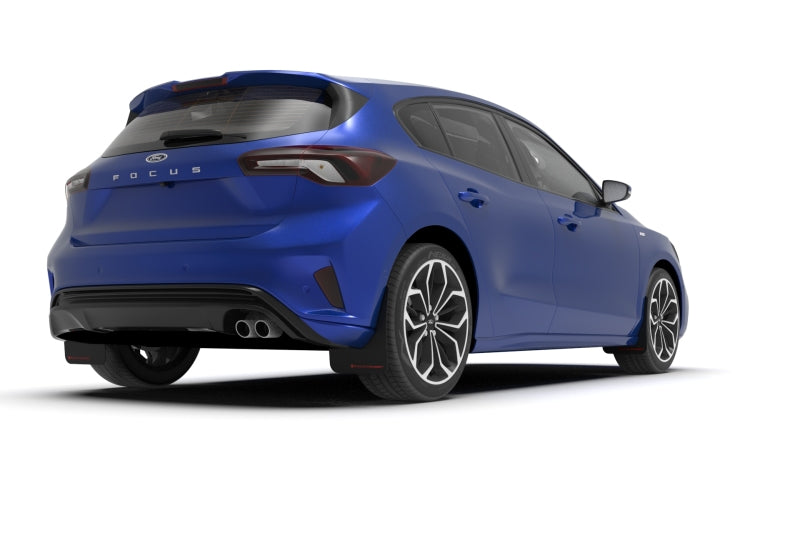 RAL UR Blk Flap/Rd Logo - Rally Armor 19-25 Ford Focus ST MK4 Black UR Mud Flap w/Red Logo
