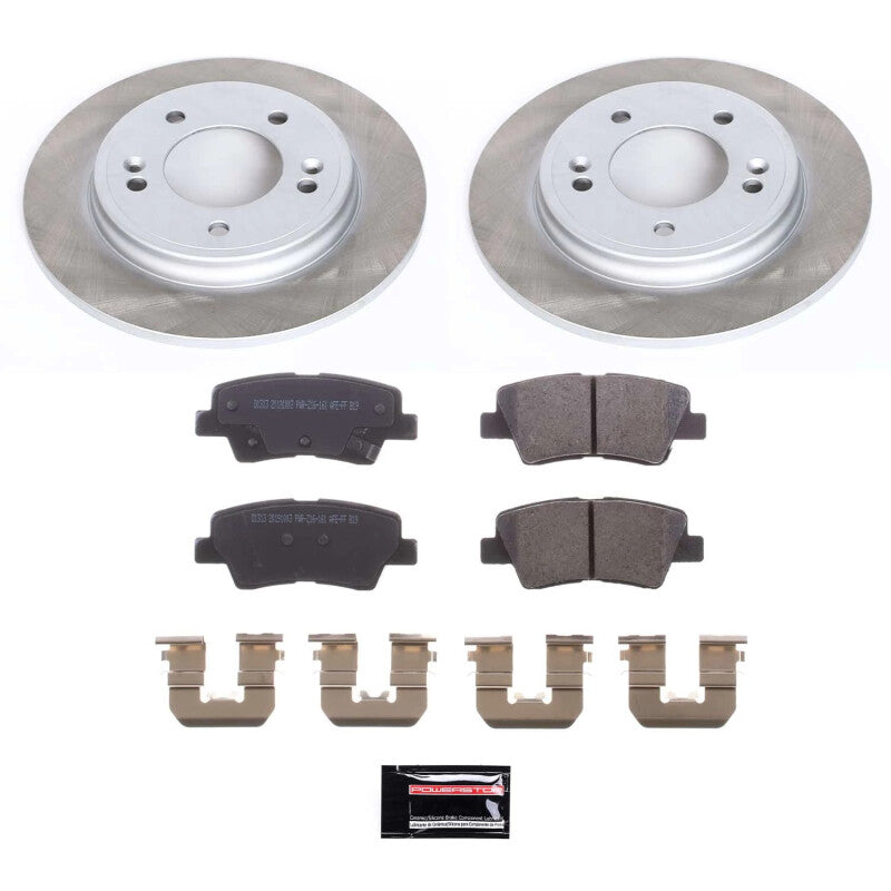 PSB Semi-Coated Rotor Kits - Power Stop 17-22 Kia Niro Rear Semi-Coated Rotor Kit