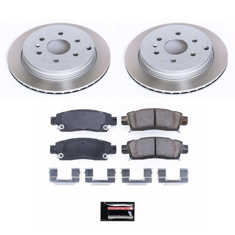 PSB Semi-Coated Rotor Kits - Power Stop 07-10 Saturn Outlook Rear Semi-Coated Rotor Kit