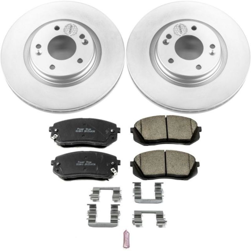 PSB Z17 Evolution Coated Kit - Power Stop 15-16 Hyundai Sonata Front Z17 Evolution Geomet Coated Brake Kit