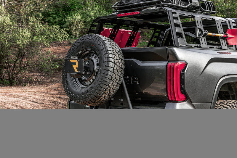 GOR Spare Tire Carriers - Go Rhino Swing-A-Way Hitch Mounted Tire Carrier (Lic. Plate Lights Not Included) - Textured Black