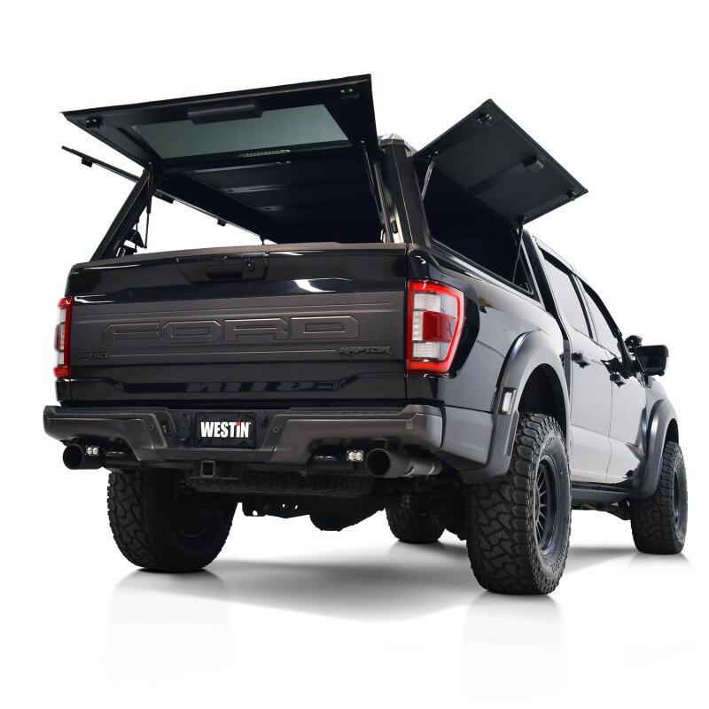 WES EXP Truck Caps - Westin EXP Truck Cap COMPLETE KIT A + BS (21-25 Ford F-150/Lightning/Raptor CC 5.5ft. Bed) - Black
