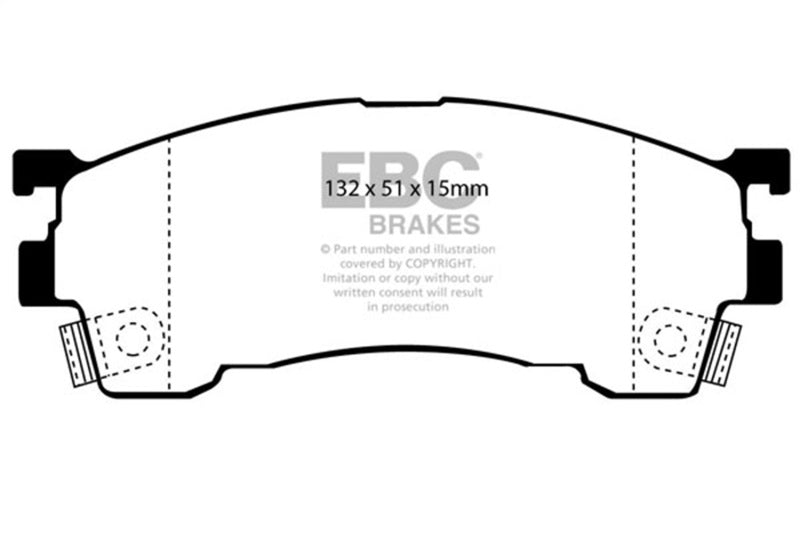 EBC Redstuff Brake Pad Sets - EBC 93-97 Ford Probe 2.0 16v Redstuff Front Brake Pads