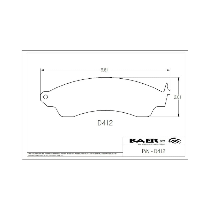 BAE Classic Series Brake Kits - Baer Brakes Replacement Pads for Baer 2-Piston PGC Classic Series Front Caliper