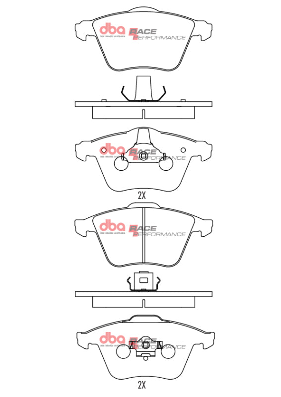 DBA RP Performance Brake Pads - DBA 12-13 Volkswagen Golf R Front RP Performance Brake Pads