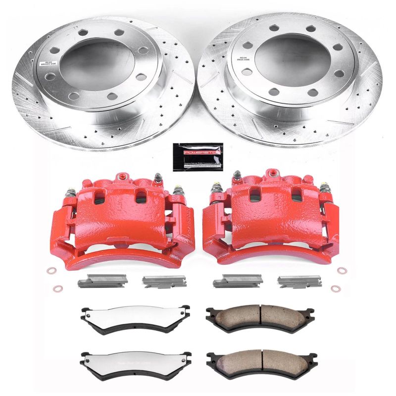PSB Z36 Truck & Tow Kit - Power Stop 99-07 Ford E-350 Super Duty Rear Z36 Truck&Tow Kit w/Cals