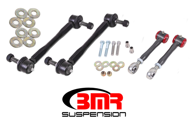 BMR End Links - BMR 16-17 6th Gen Camaro Front and Rear Sway Bar End Link Kit - Black Hammertone