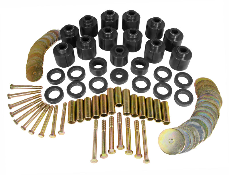 PRO Body/Subframe Bush - Blk - Prothane 81-86 Jeep CJ8 1in Lift Body Mount - Black