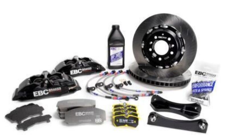 EBC Big Brake Kits - EBC Racing 01-09 Porsche 911 (996/997) Black Apollo-6 Calipers 355mm Rotors Front Big Brake Kit