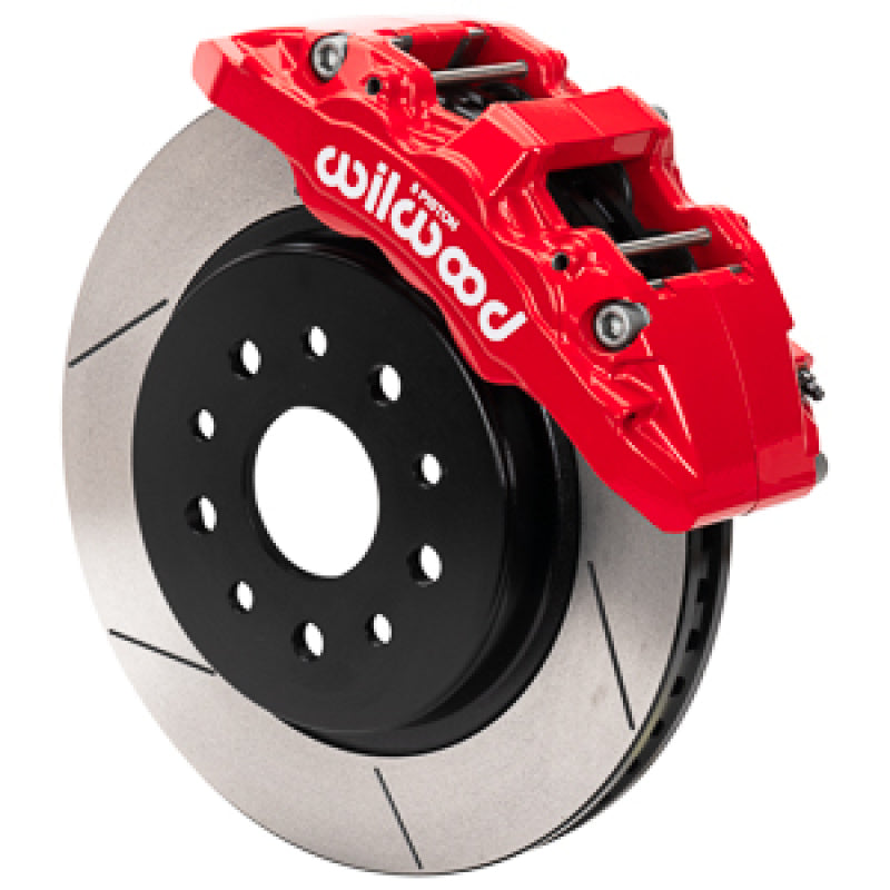 WIL Aero Brake Kit - Wilwood 18-25 Jeep Wrangler (JL)/20-25 Jeep Gladiator (JT) Aero6-DM Front Brake Kit - Slotted - Red
