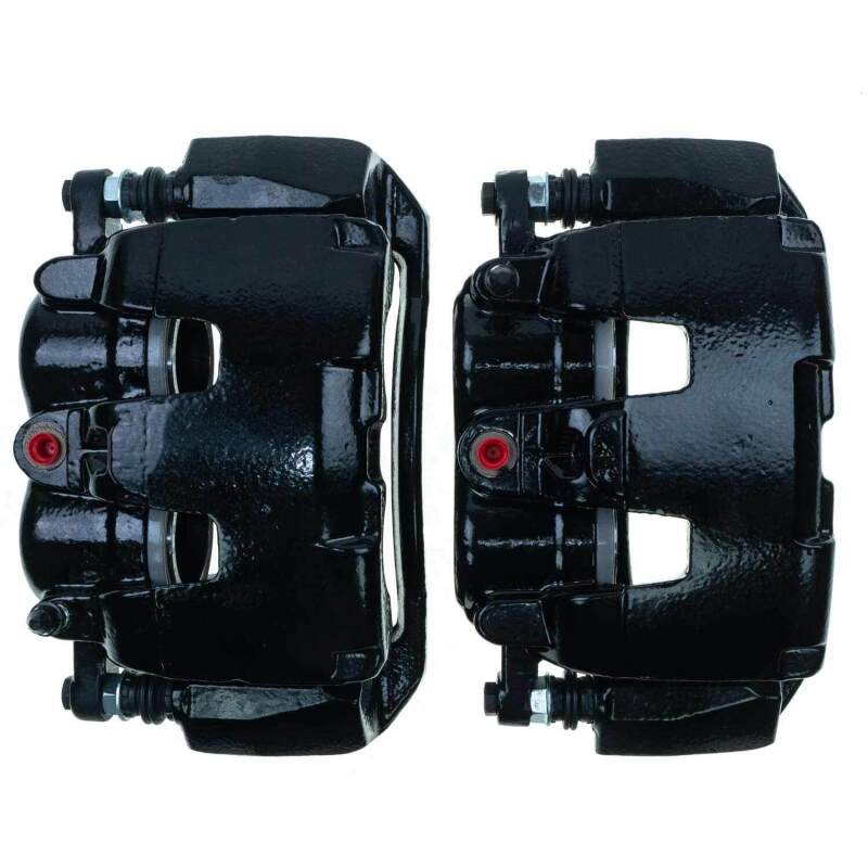 PSB Black Calipers - Power Stop 05-08 Dodge Dakota Front Black Caliper - Pair w/Bracket