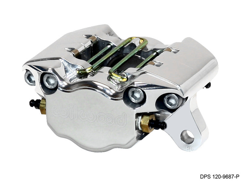 WIL Dynapro Caliper - Wilwood Caliper-Polished Dynapro Single 3.25in Mount 1.75in Pistons .38in Disc