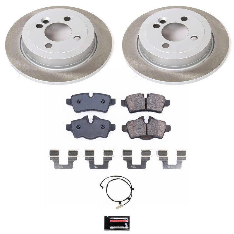 PSB Semi-Coated Rotor Kits - Power Stop 07-10 Mini Cooper Rear Semi-Coated Rotor Kit
