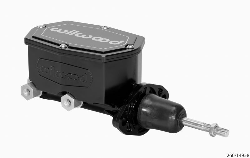 WIL Master Cylinder - Wilwood Compact Tandem Master Cylinder - 15/16in Bore - w/Pushrod (Black)
