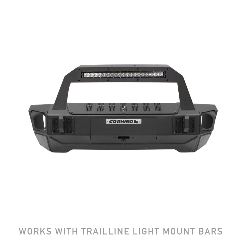 GOR Trailine Bumper - Go Rhino 07-20 Jeep Wrangler JL/JLU/JK/JKU/Gladiator JT Trailline Front Stubby Bumper