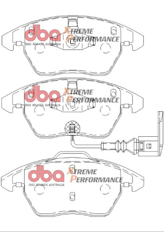 DBA XP Performance Brake Pads - DBA 06-13 Volkswagen GTI (MkV/MkVI) XP Performance Front Brake Pads